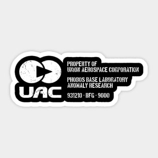 UAC Stencil (White) Sticker